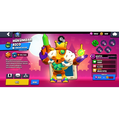  Brawl Stars 20 K kupa 1 brawl passli Serseri Mortisli hesap